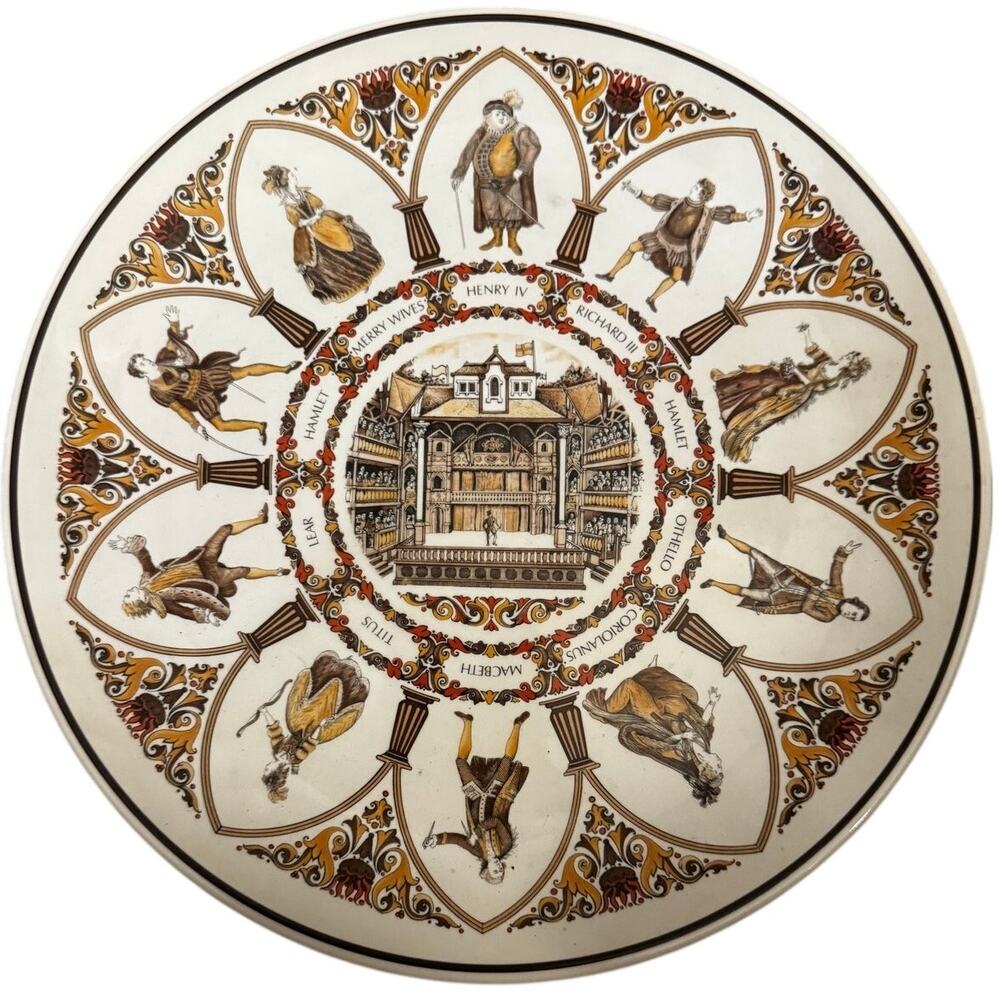 VTG Wedgwood  Shakespeare Characters All The World's A Stage Plate 10"
